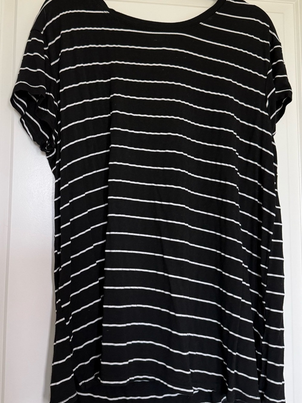 Terra & Sky Black and White Striped Top